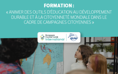 FORMATION « Animer des outils d’éducation au développement durable et à la citoyenneté mondiale dans le cadre de campagnes citoyennes » 28 et 29 mai 2021.