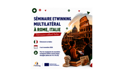 Du 4 au 6 novembre 2026, le bureau italien eTwinning organise un séminaire pour les enseignants du secondaire.